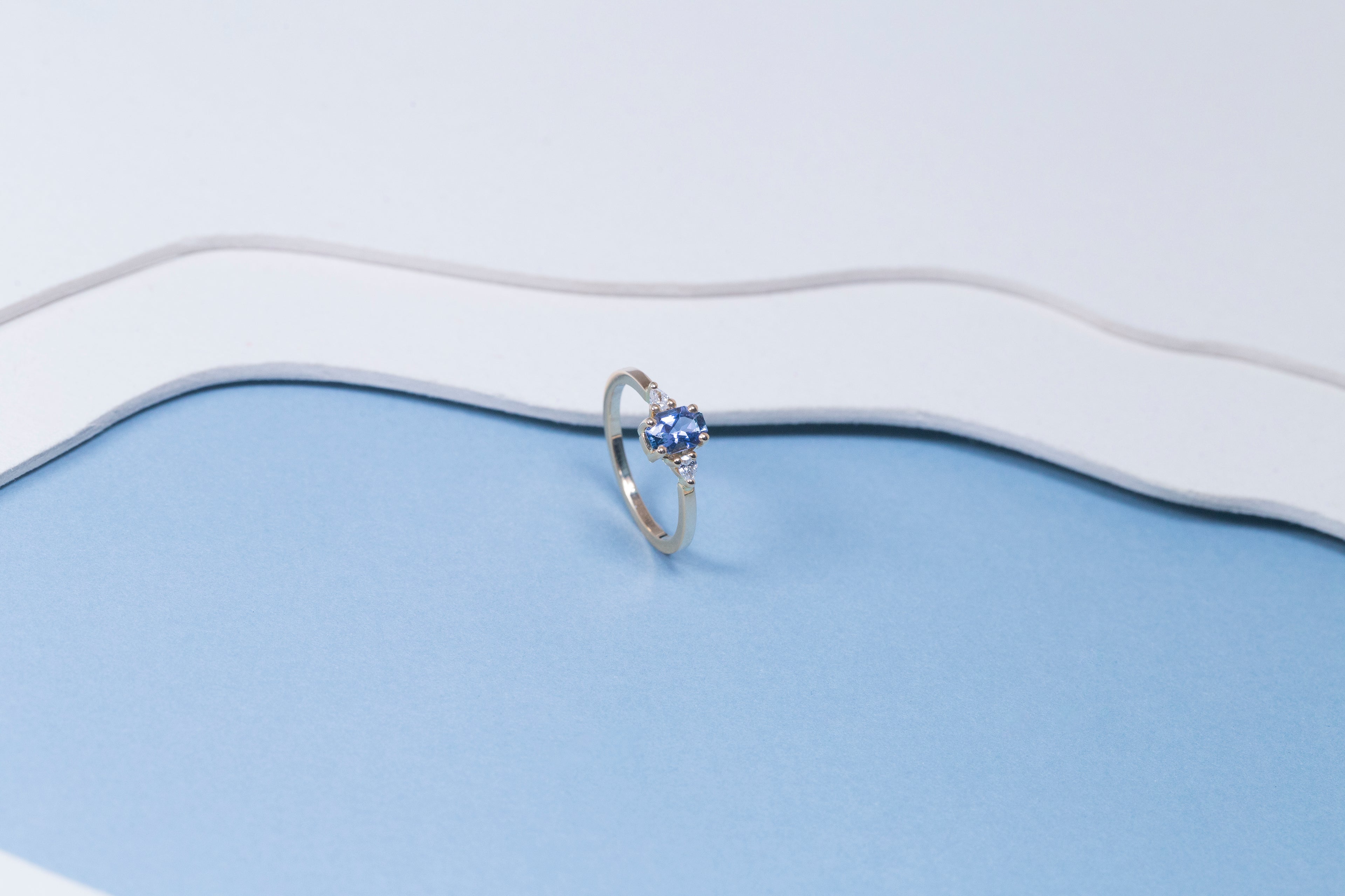 Bague Tanzanite Hexagone