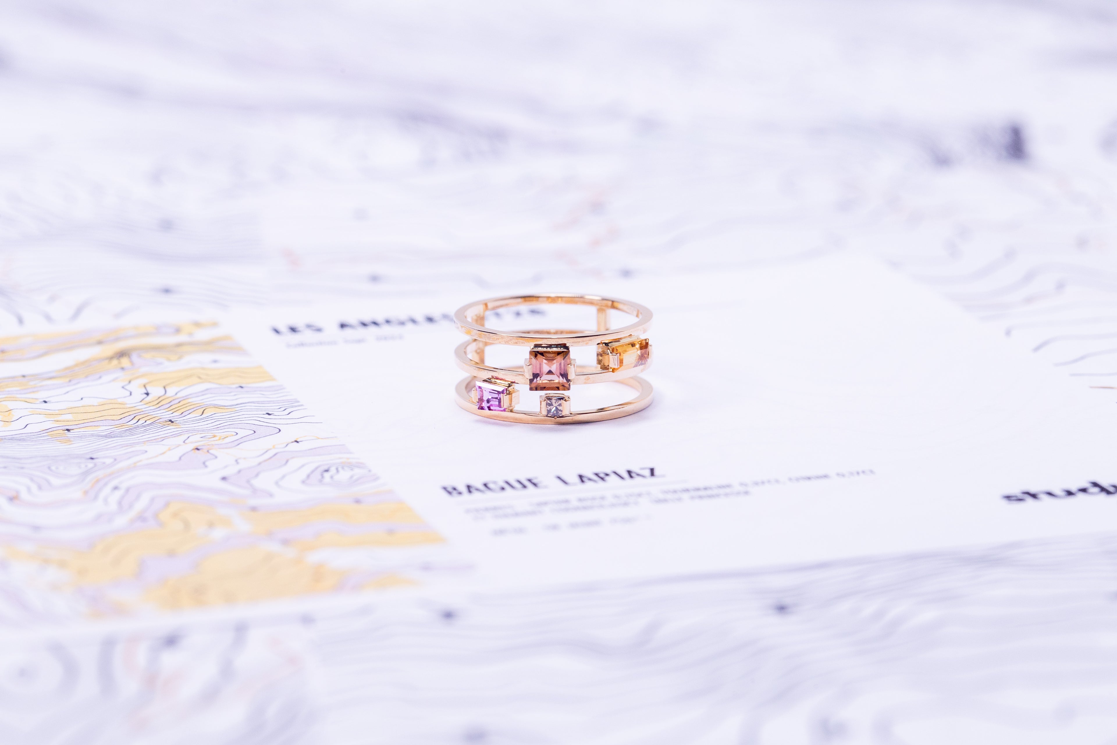 Bague Lapiaz Saphir Tourmaline Diamant