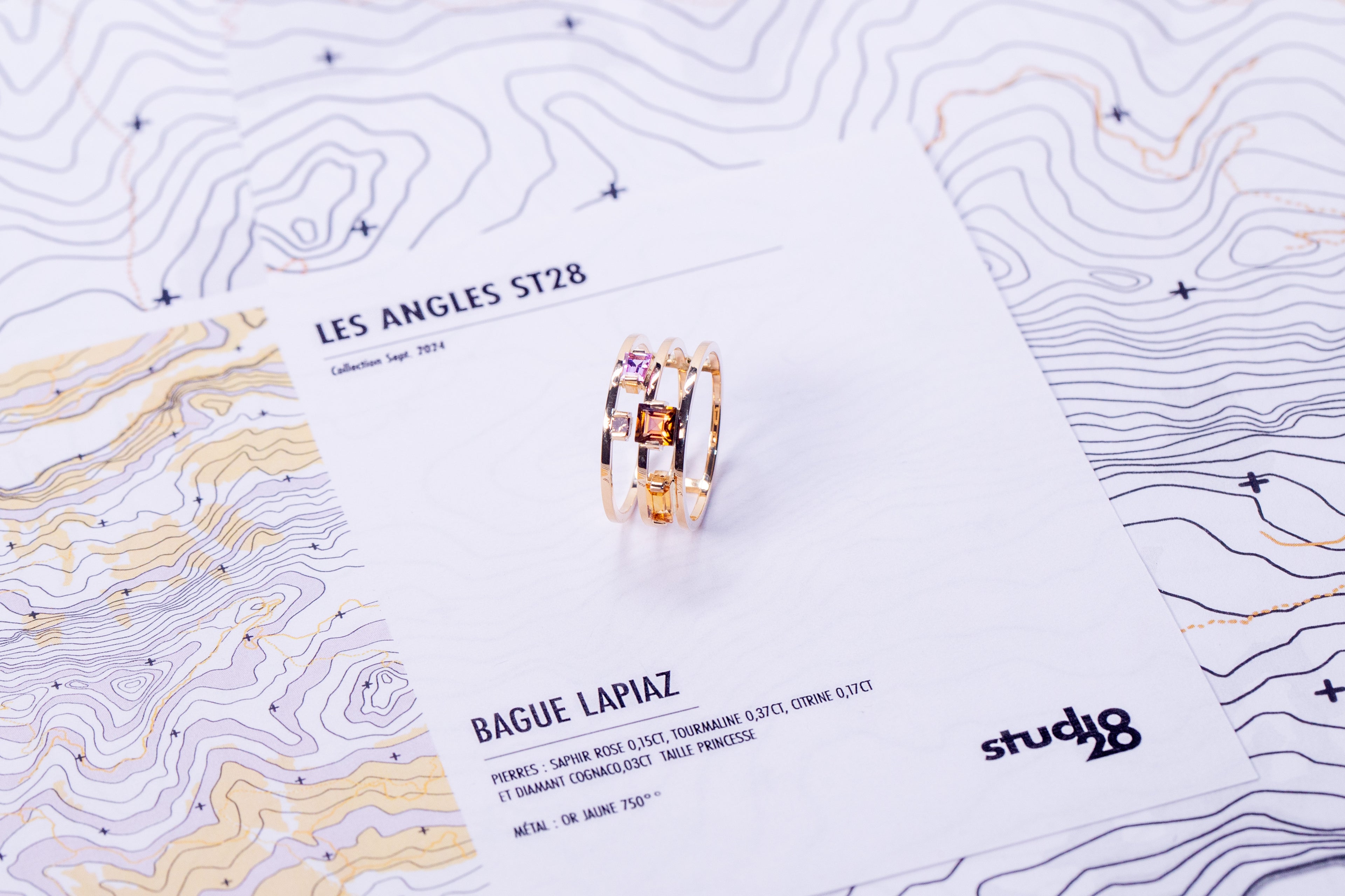 Bague Lapiaz Saphir Tourmaline Diamant