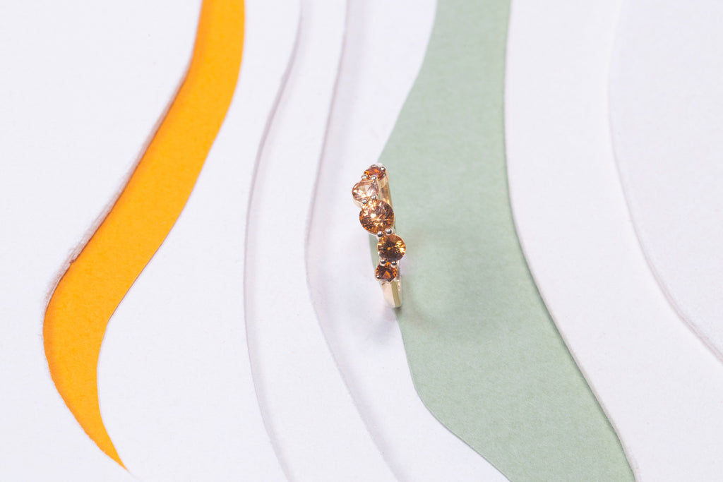 Bague Relief Grenat