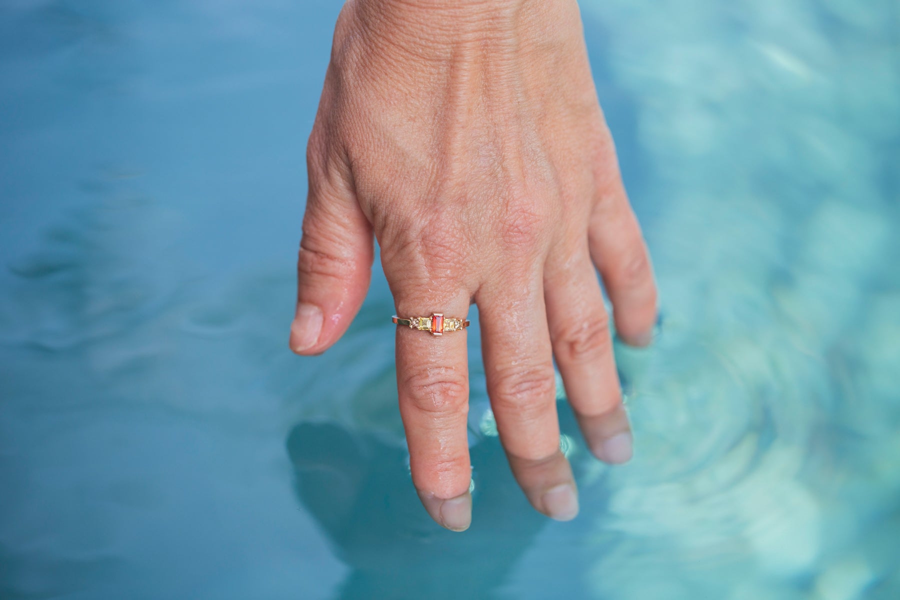 Bague Phénomène Saphir Orange