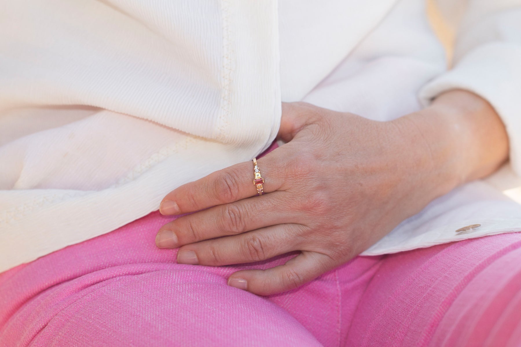 Bague Phénomène Saphir Orange