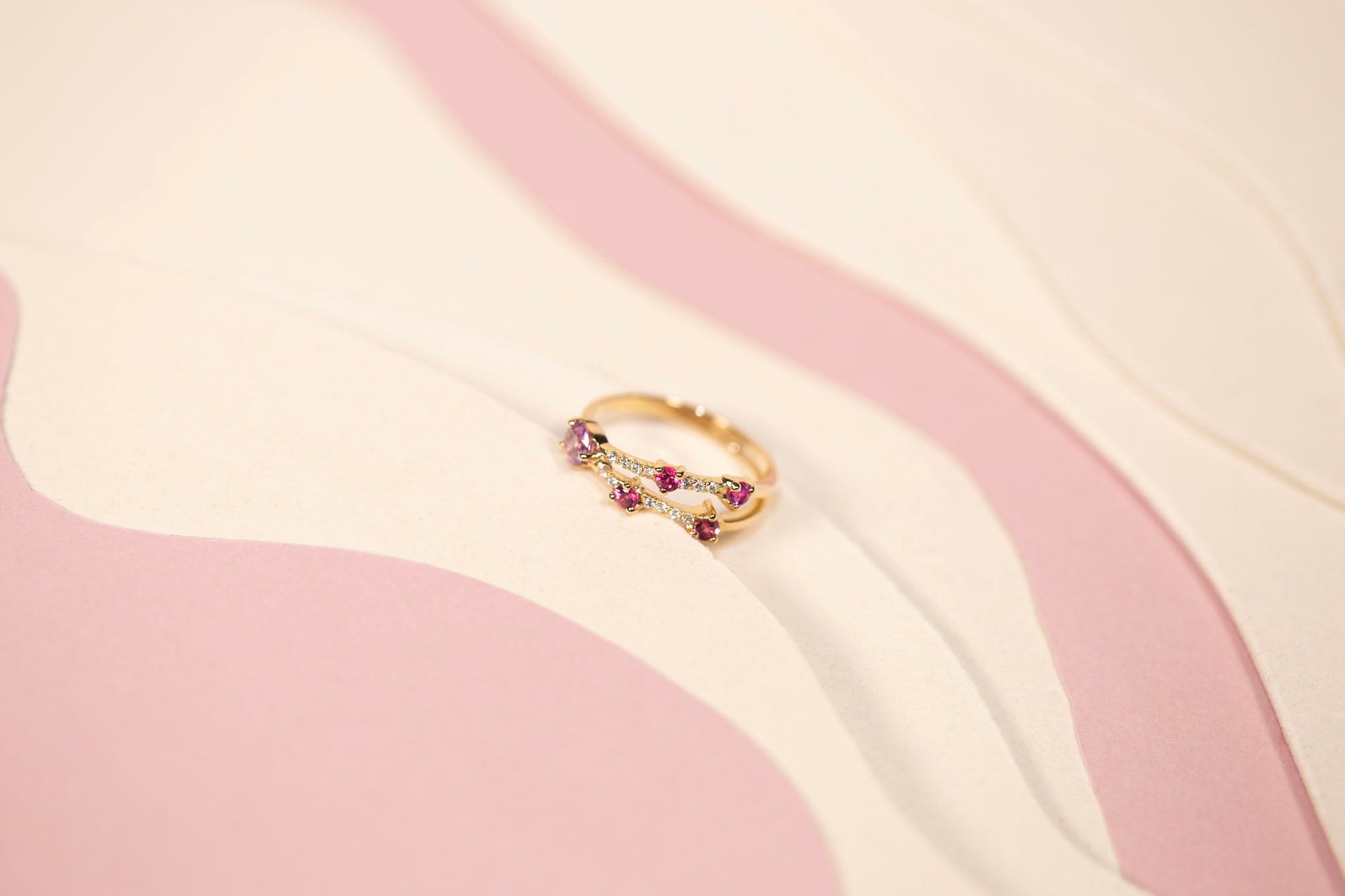 Bague Sakura 5 & Diamants