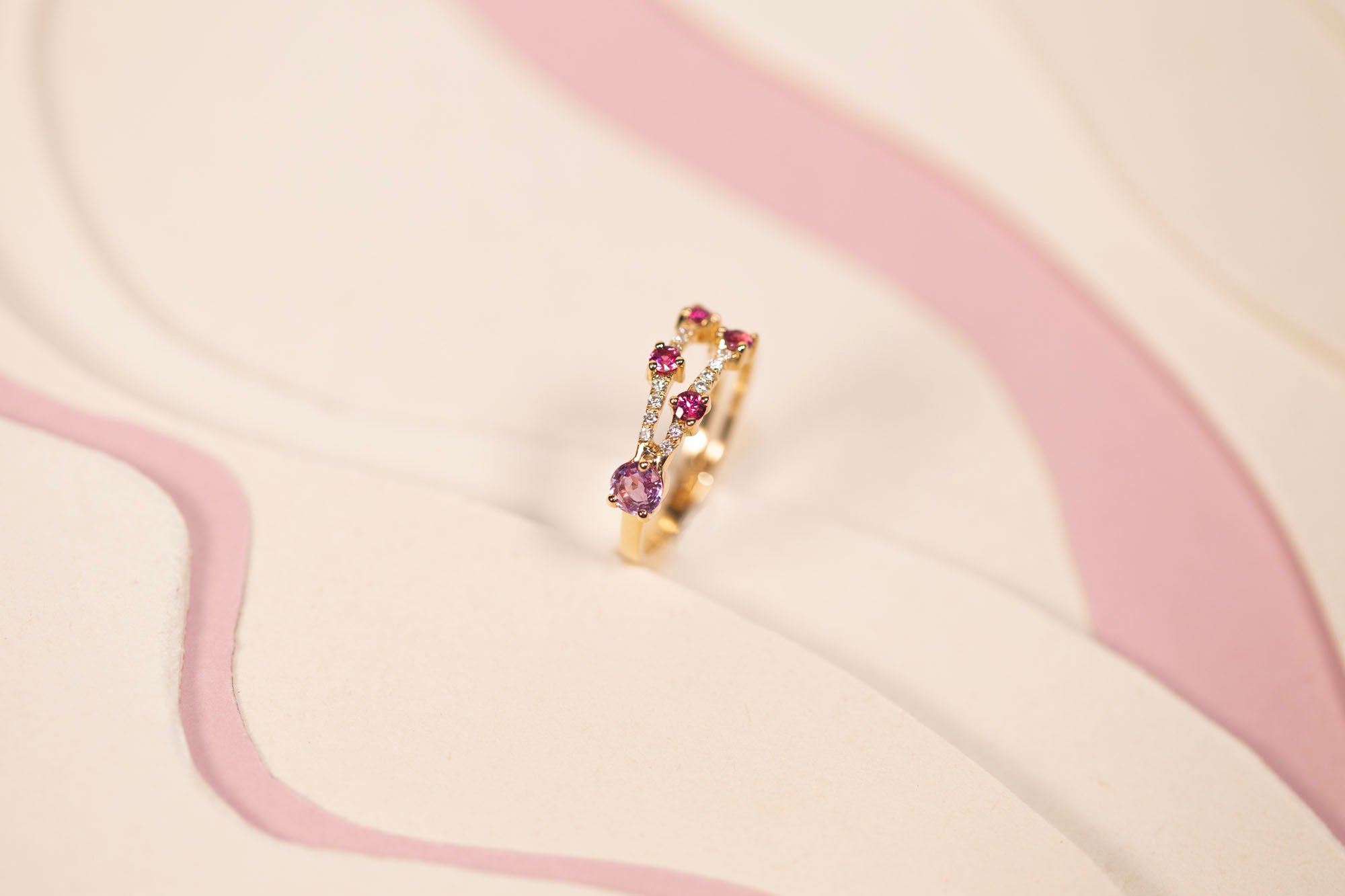 Bague Sakura 5 & Diamants