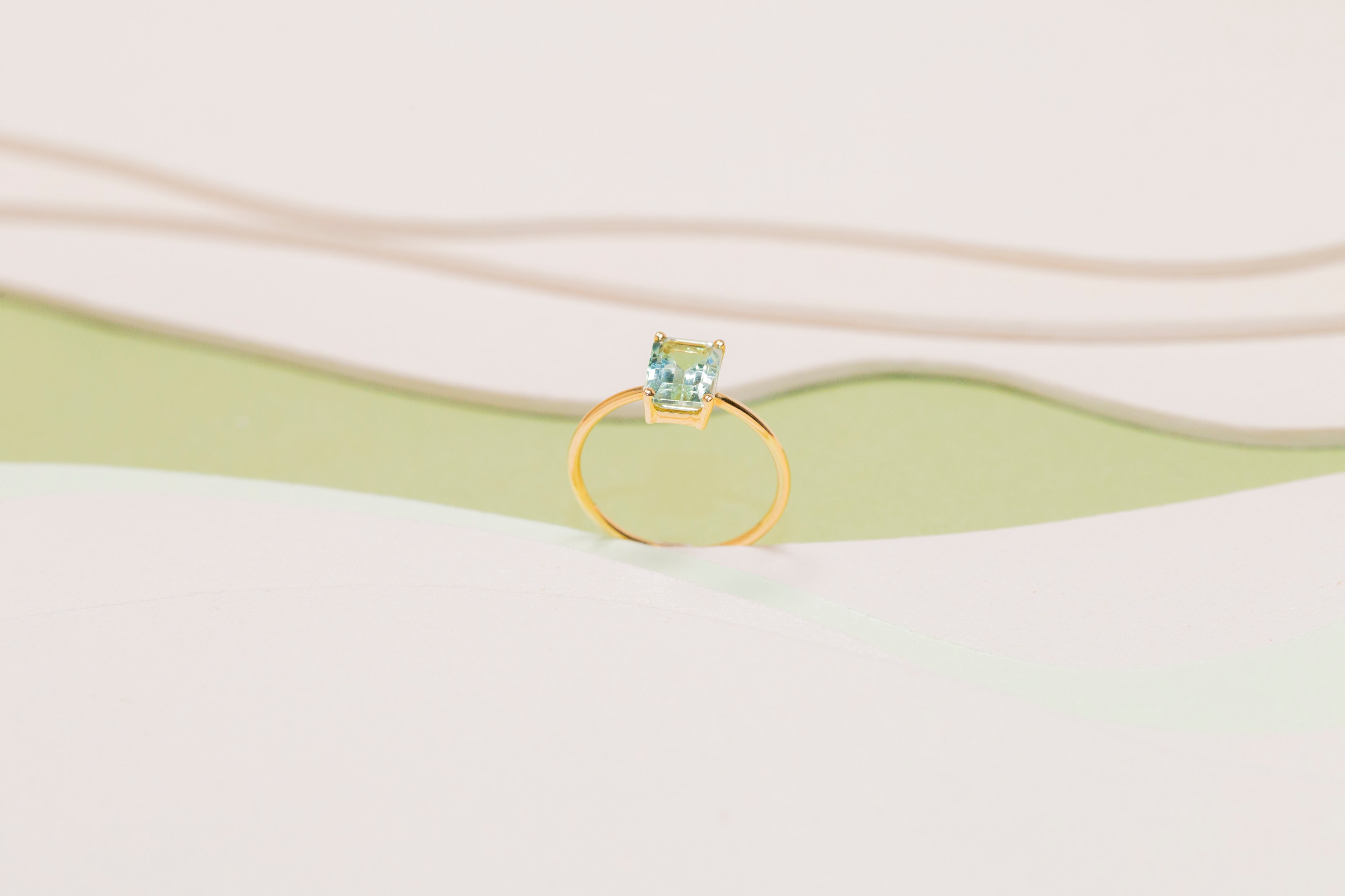 Bague Monolithe Béryl Vert