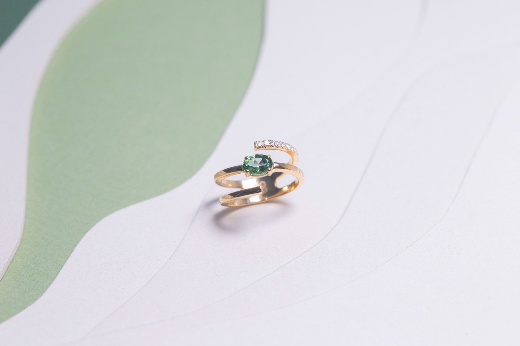 Bague Cime Tourmaline Verte
