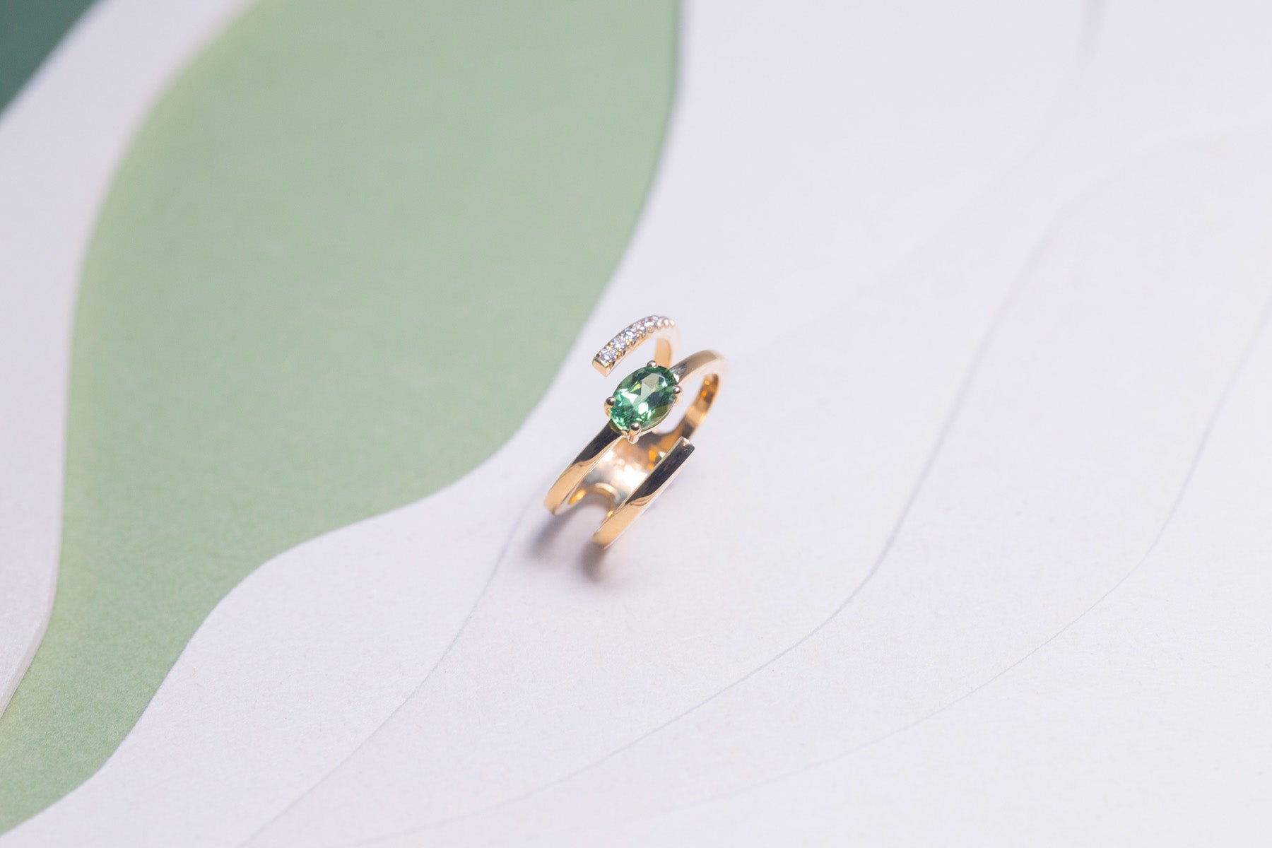 Bague Cime Tourmaline Verte