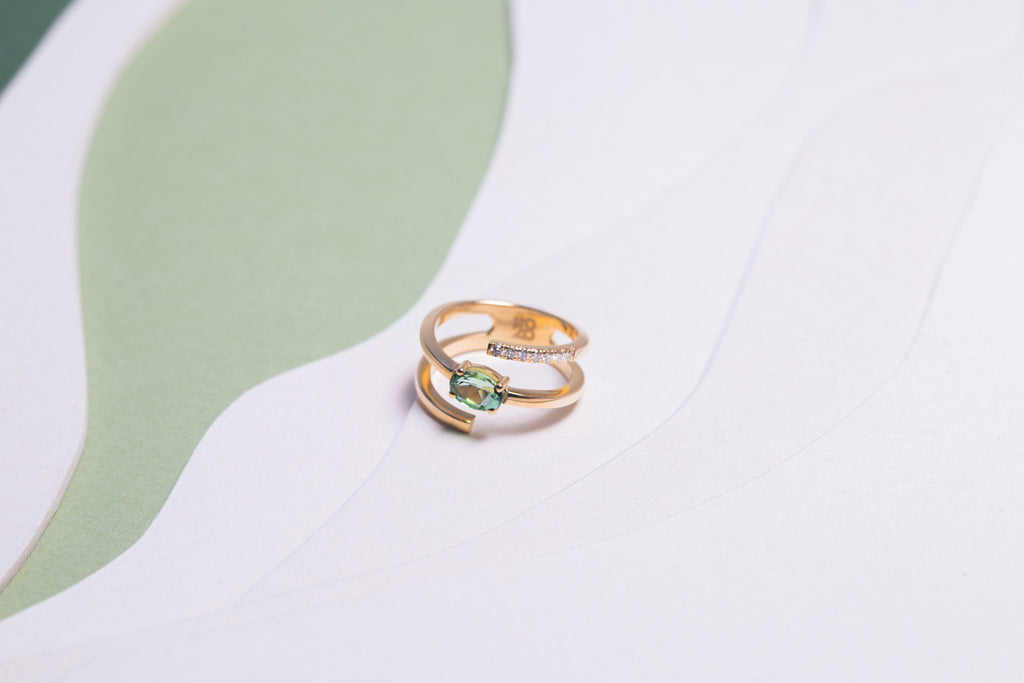 Bague Cime Tourmaline Verte