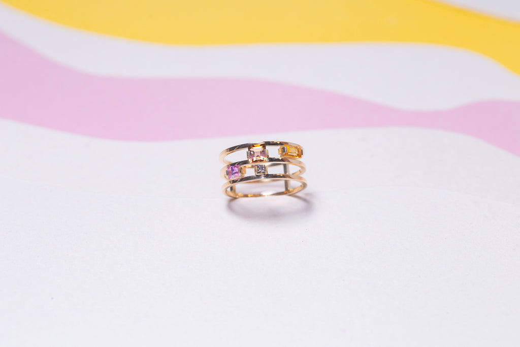 Bague Lapiaz Saphir Tourmaline Diamant