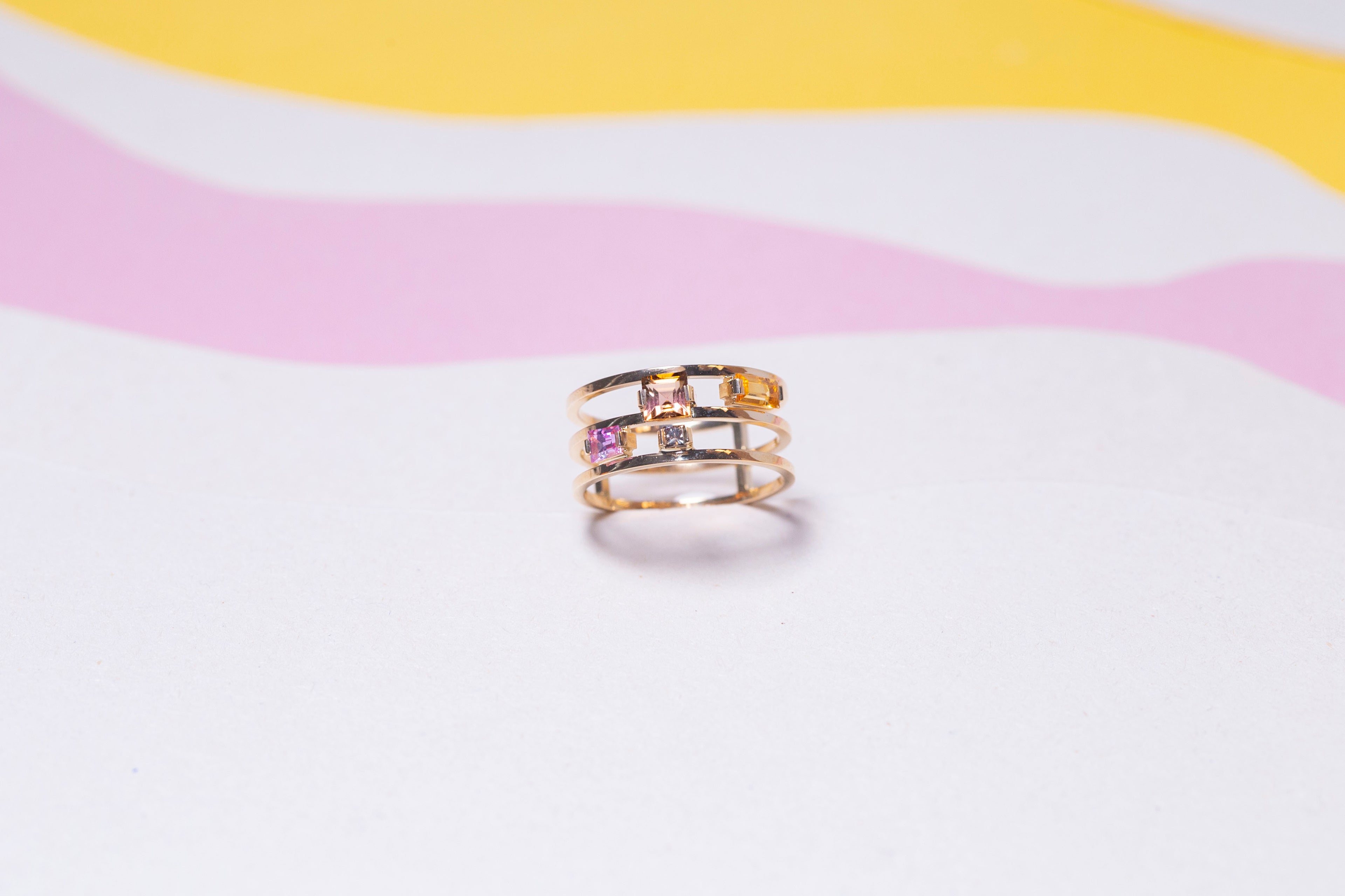 Bague Lapiaz Saphir Tourmaline Diamant