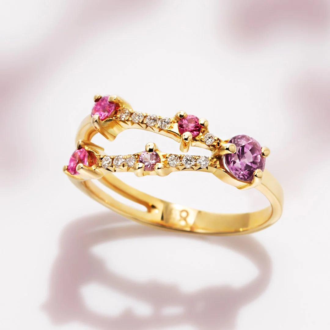 Bague Sakura 5 & Diamants