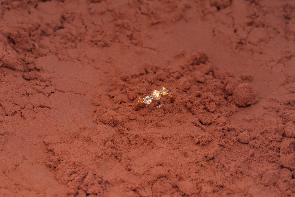 Bague Relief Grenat