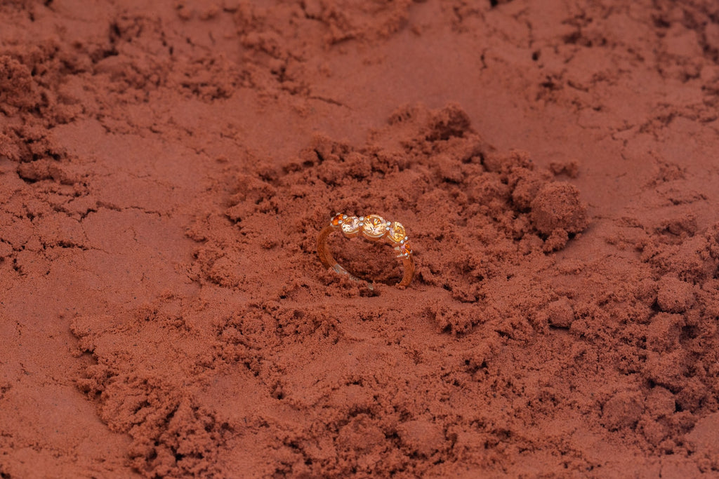 Bague Relief Grenat