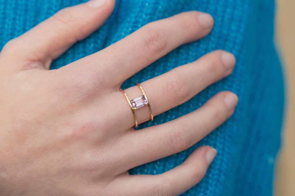Bague Suspendue Améthyste