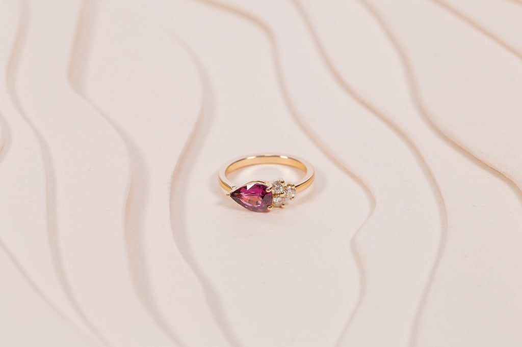 Bague Céleste Grenat