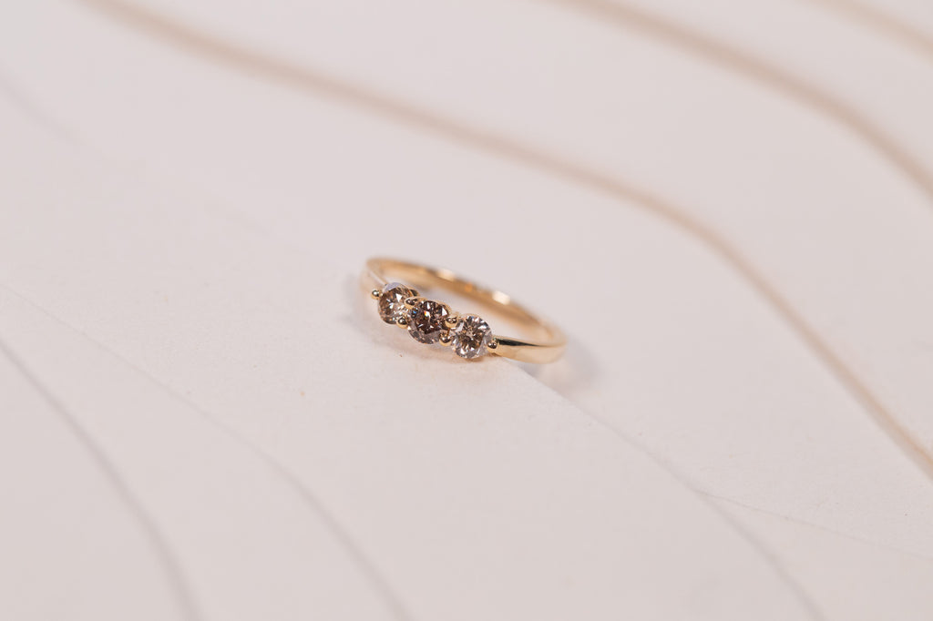 Bague Cascade Diamants Bruns