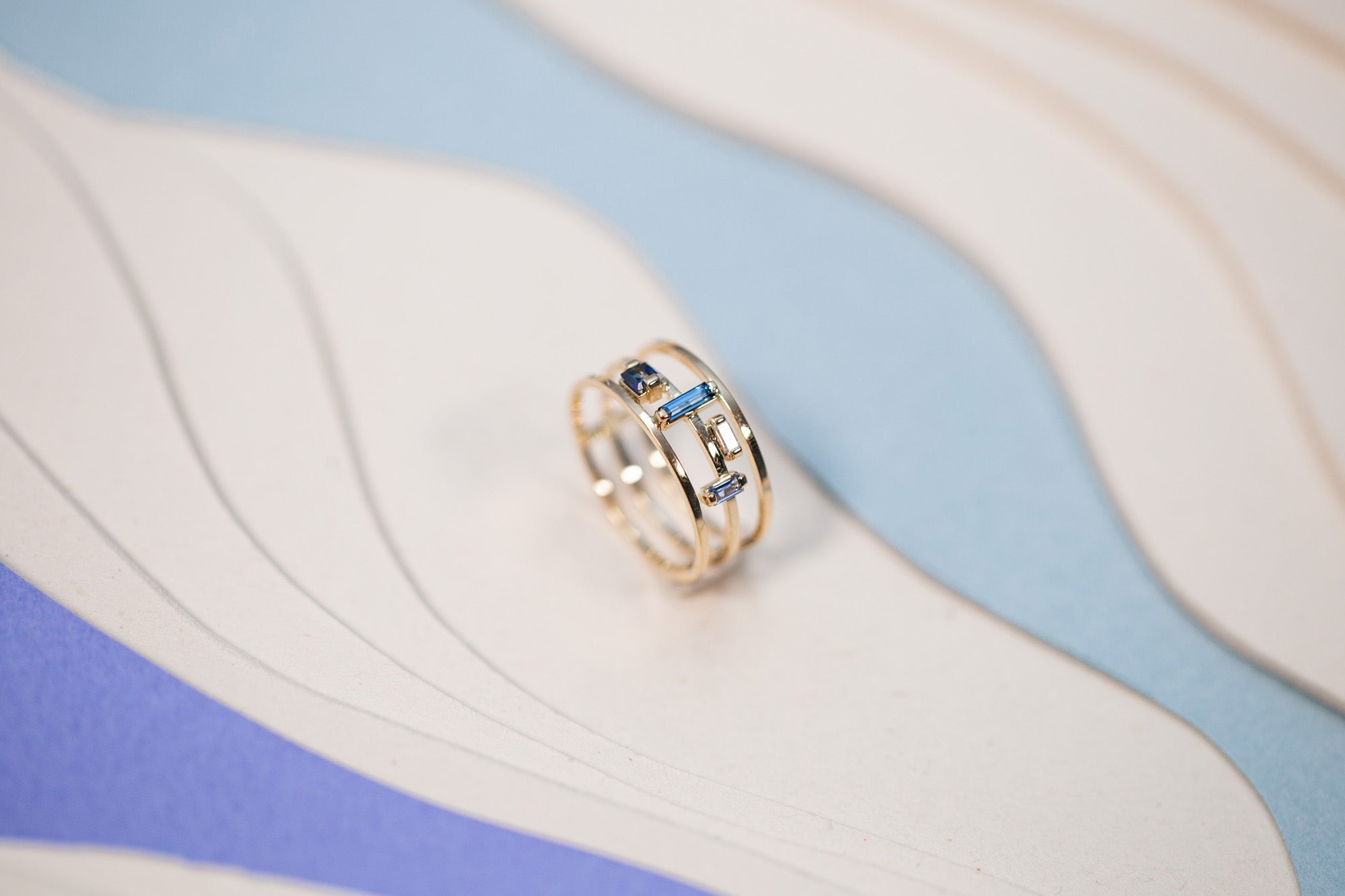 Bague Lapiaz Saphirs Diamant