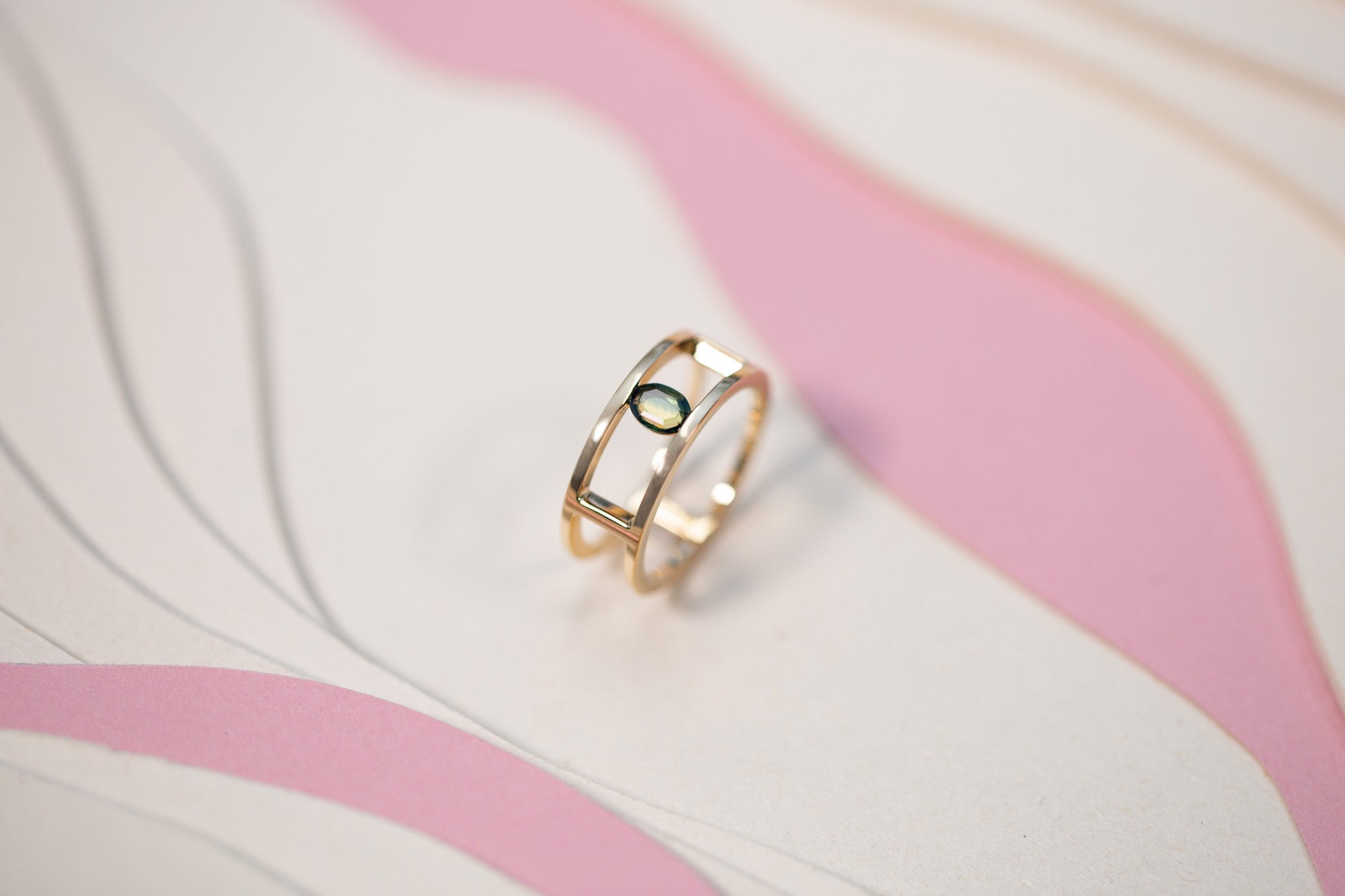 Bague Phénomène Saphir bicolore