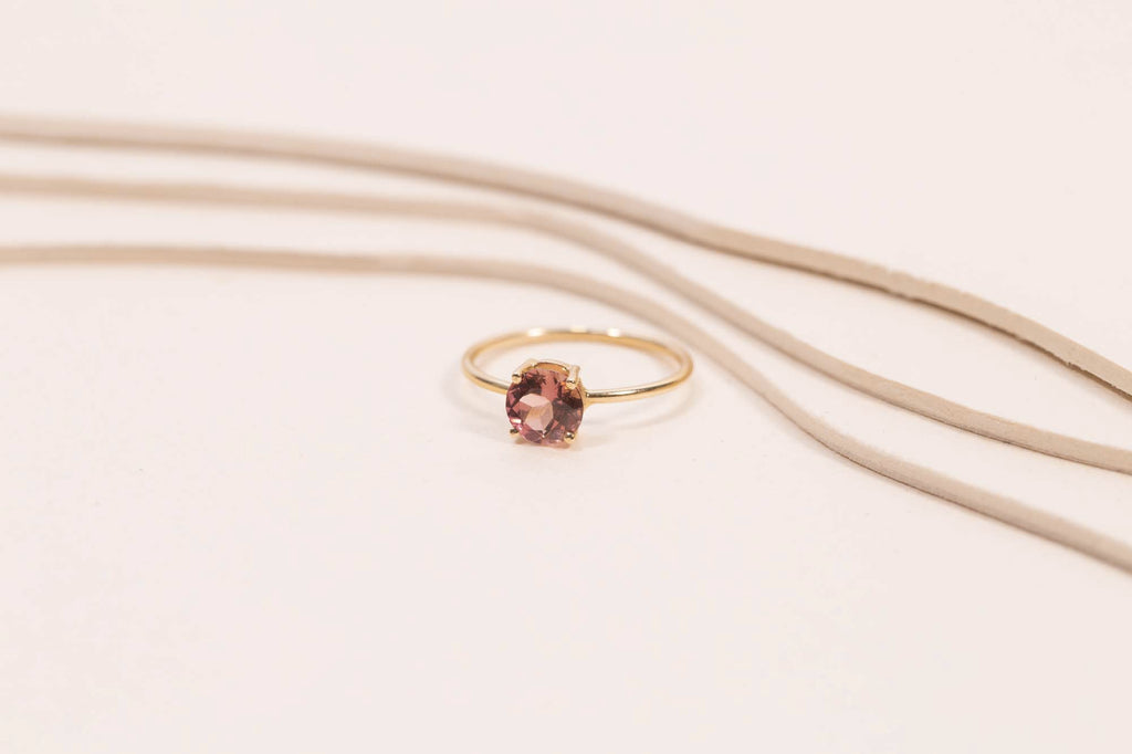 Bague Monolithe Tourmaline Rose