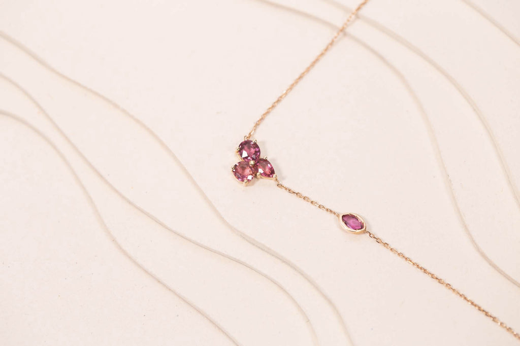 Collier Rivière Tourmaline Rubis