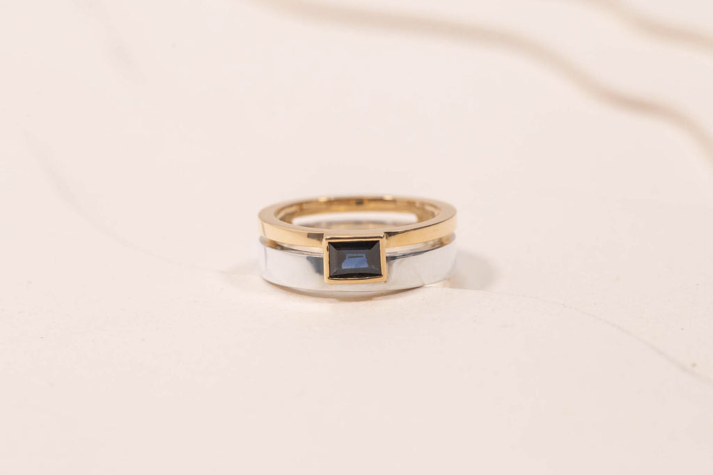 Bague Sérac Double Saphir Bleu