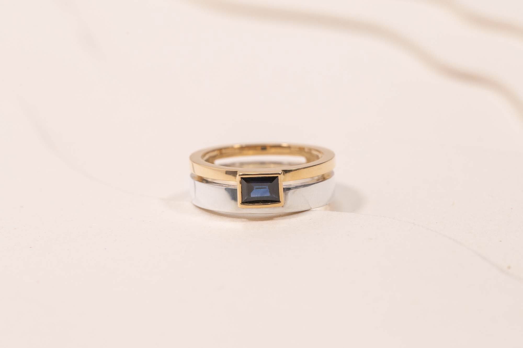 Bague Sérac Double Saphir Bleu