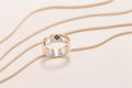 Bague Sérac Double Saphir Bleu Carré