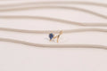 Boucle d'oreille Piton Double Saphir Bleu