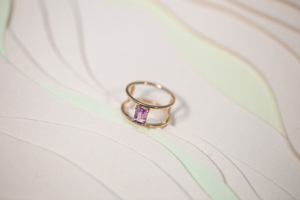 Bague Suspendue Améthyste